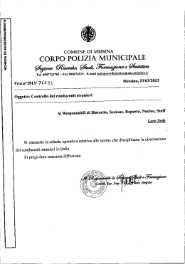 corpo polizia municipale