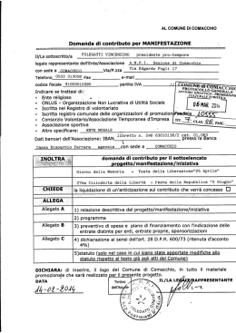 meahda di contributo per MANIFESTAZIONE 1