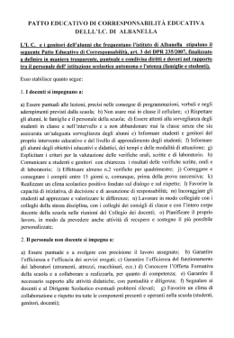 PATTO EDUCATÌVO Dl CORRESPONSABILITÀ EDUCATIVA