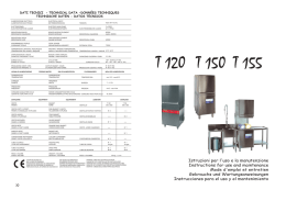 Istruzioni per l`uso e la manutenzione Instructions