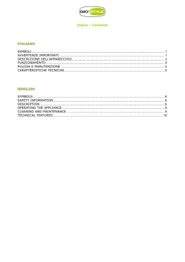 Indice &ndash; Contents IITTA ALLIIA AN NO O SIMBOLI - D-Mail