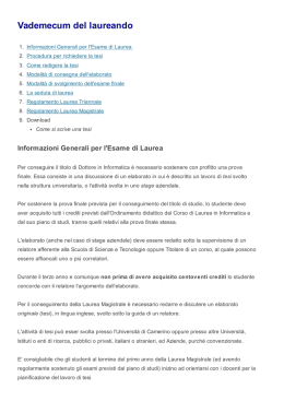 Vademecum  - UniCam - Computer Science Division