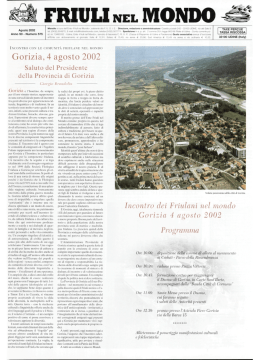 Gorizia, 4 agosto 2002 - Ente Friuli nel Mondo