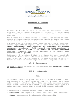 REGOLAMENTO BORSA DI STUDIO