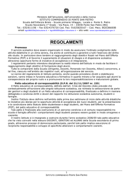 Regolamenti - Istituto Comprensivo Ponte San Pietro
