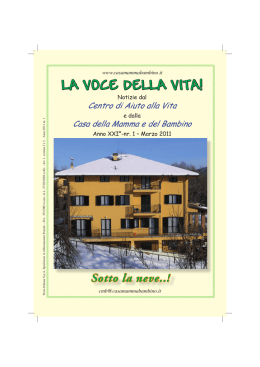 Marzo 2011 - CASA DELLA MAMMA E DEL BAMBINO