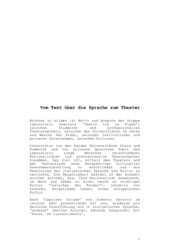 Vom Text &uuml;ber die Sprache zum Theater