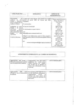 cosa fare per .. modalita` ufficio di rifertmento