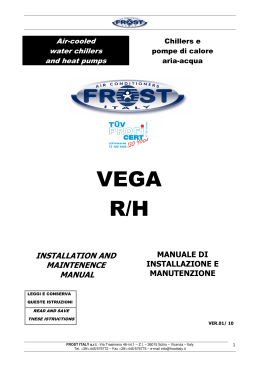 Manuale VEGA H / VEGA R