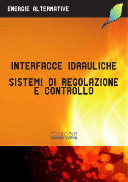 INTERFACCE IDRAULICHE SISTEMI DI regolazione e controllo