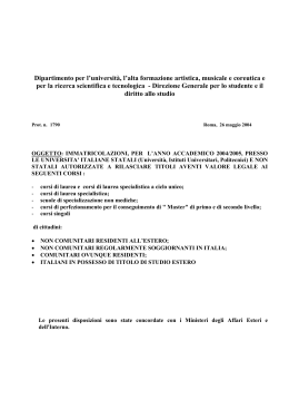 Disposizioni 2004-2005 - Atti Ministeriali