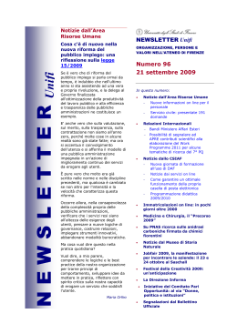 newsletter 96 21.09.2009 - Università degli Studi di Firenze