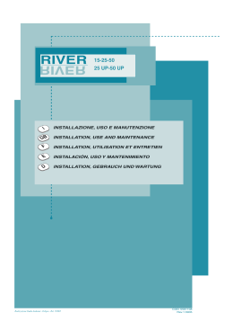 Manuale d`uso e manutenzione - River
