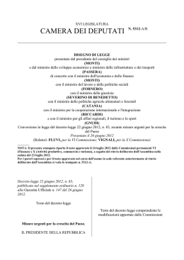 il testo integrale del Decreto Sviluppo.