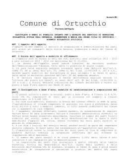 Capitolato d`oneri - Comune di Ortucchio