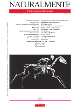 settembre 2012 - NATURALMENTE Scienza