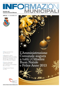 Dicembre 2012 - Comune di Novate Milanese