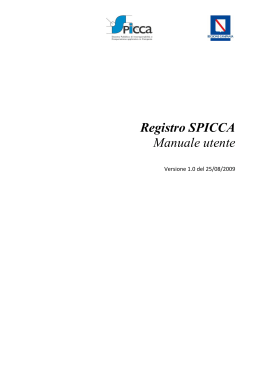 Registro SPICCA Manuale utente