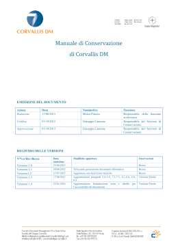 Manuale conservazione Corvallis DM_v 1.4