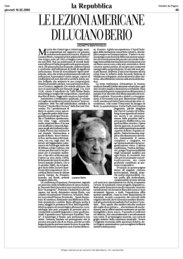 Le lezioni amerciane di Luciano Berio