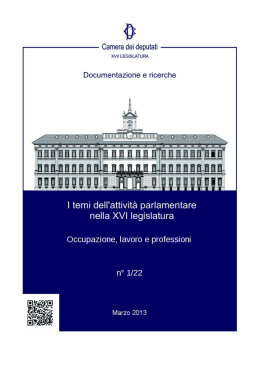 Occupazione, lavoro e professioni