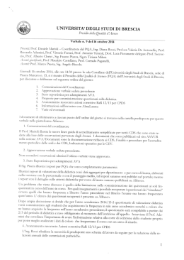 Verbale 9 del 16 ottobre 2014 - Universit&agrave; degli Studi di Brescia