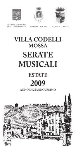 Op. Serate Musicali.indd - Azienda Agricola Codelli