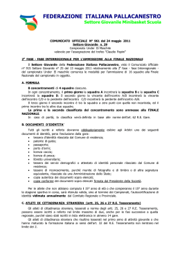 CU 961 Fase Interregionale U15M