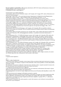 Decreto Legislativo 4 aprile 2010, n. 58 Attuazione della direttiva