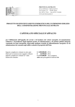 Capitolato - Provincia di Prato