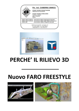 PERCHE` IL RILIEVO 3D Nuovo FARO FREESTYLE
