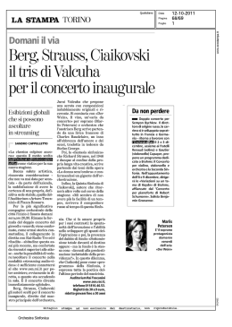 la stampa torino - Orchestra Sinfonica Nazionale