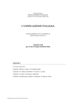l`unificazione italiana - Aspen Institute Italia