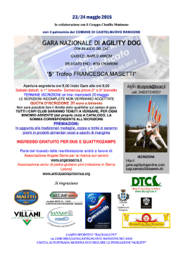 gara nazionale di agility dog