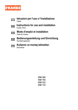 Istruzioni per l`uso e l`installazione Instructions for use and