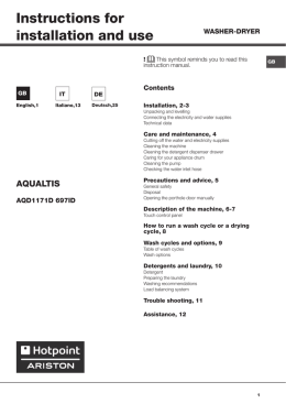 Instructions for installation and use