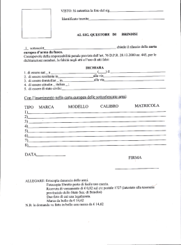 VISTO: Si autentica la foto del sig. - adt-gunners.it