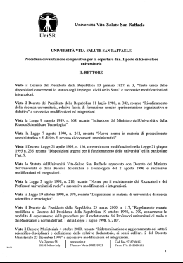 Testo del bando - Universit&agrave; Vita