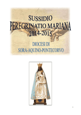 Sussidio Peregrinatio Mariana
