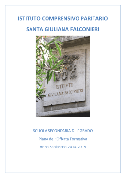 POF scuola media - Istituto Santa Giuliana Falconieri