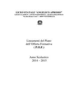 P.O.F. 2014-2015 - Liceo Statale Aprosio