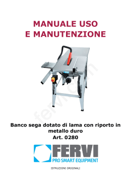 manuale uso e manutenzione