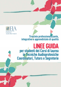 linee guida - Audioprotesisti