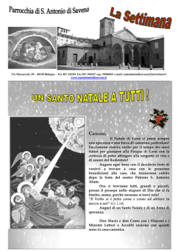 Domenica 25 dicembre 2011 - Parrocchia S. Antonio di Savena