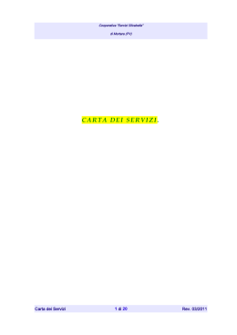 COOPERATIVA SERVIZI SILVABELLA Carta dei Servizi