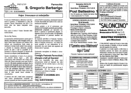 II domenica di Avvento - Parrocchia San Gregorio Barbarigo
