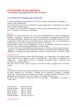 itinerario di quaresima
