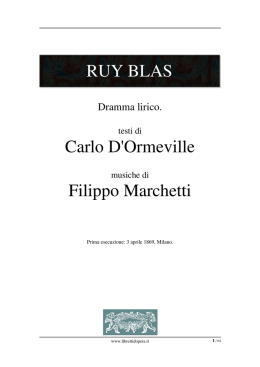 Ruy Blas - Libretti d`opera italiani