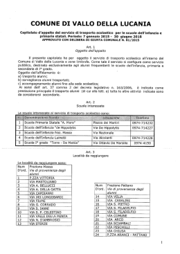 Capitolato d`Appalto - Comune di Vallo della Lucania