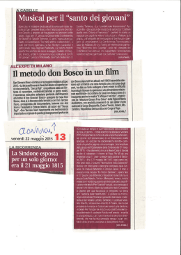 anni Bosco che I`assocrazion n Bo prepara ad